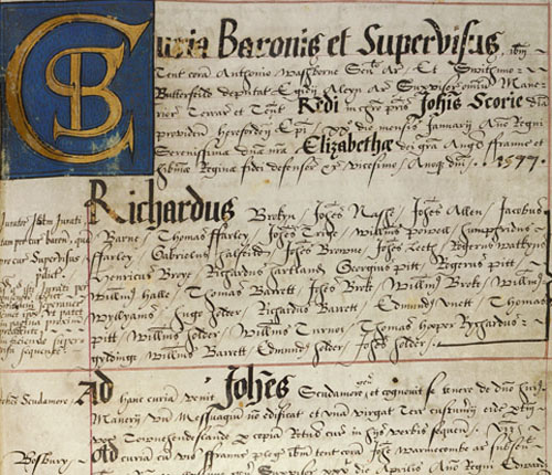 Survey of the Bishop’s estates 1577 - held at the Herefordshire Archives